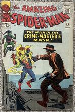 Load image into Gallery viewer, THE AMAZING SPIDER-MAN #26 (MARVEL,1965) 1ST APPEARANCE OF PATCH & CRIME MASTER.
