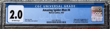 Load image into Gallery viewer, CGC 2.0 THE AMAZING SPIDER-MAN #4 (MARVEL,1963) 1ST SANDMAN SILVER AGE