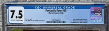 Load image into Gallery viewer, CGC 7.5 FANTASTIC FOUR #50 (MARVEL,1966) 1ST APP. OF WYATT WINGFOOT