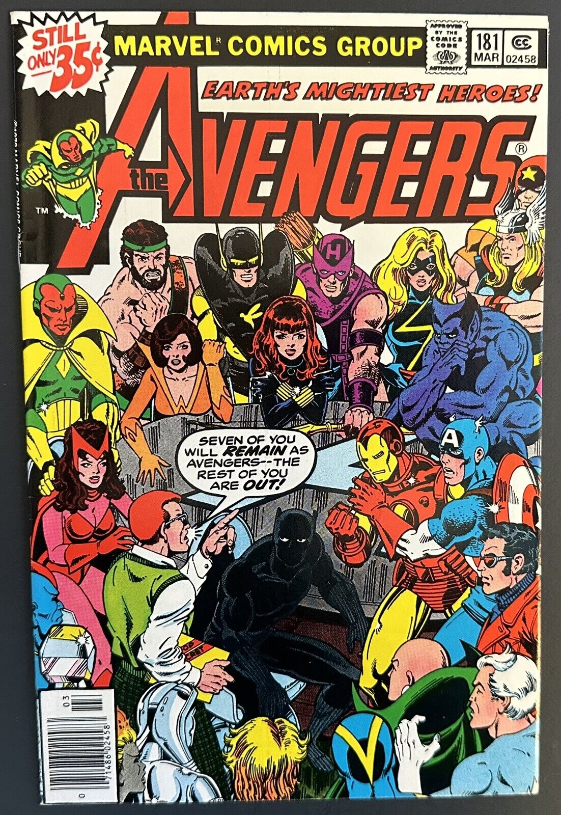 AVENGERS COMIC #181 (MARVEL,1979) New Avengers line-up – BAM