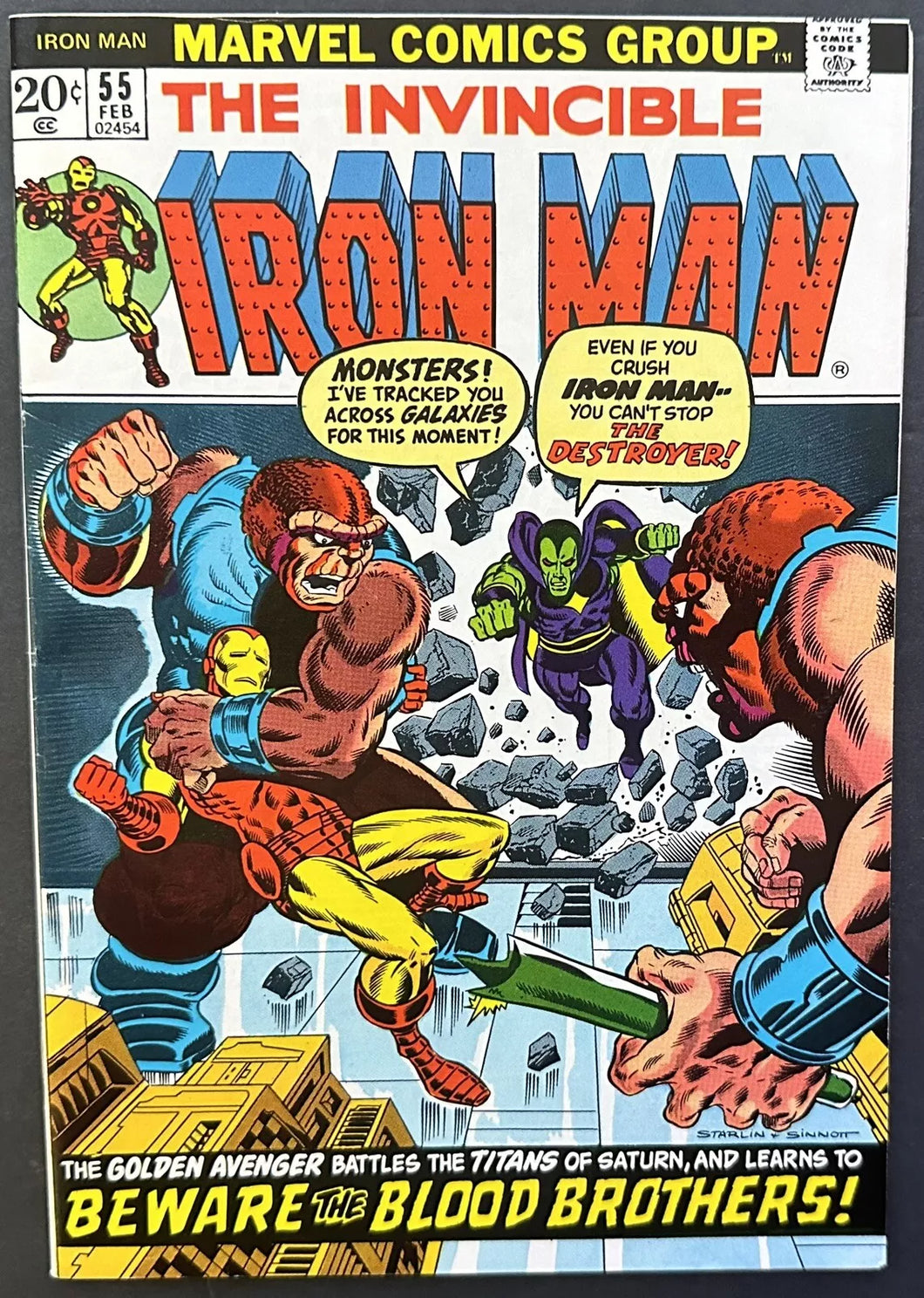 IRON MAN COMIC #55 (MARVEL,1973) 1ST THANOS APPEARANCE