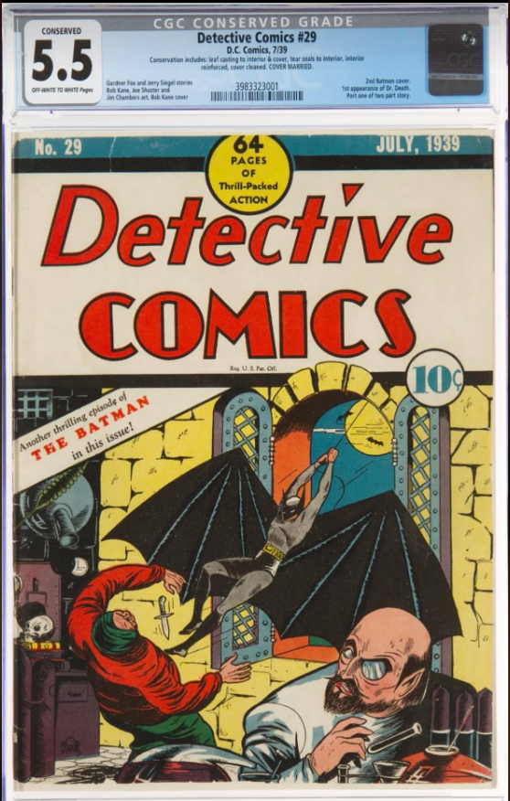 Detective Comics #29 (DC, 1939)  2ND BATMAN COVER APPEARANCE! GOLDEN AGE!