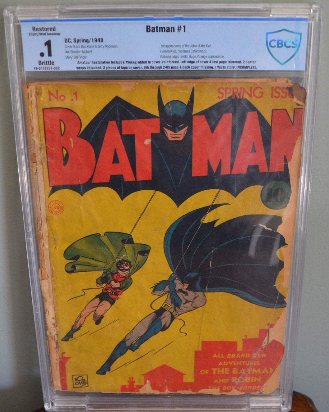 Batman #1 (1940, DC) Golden Age Key 1st appearances of the Joker & Catwoman