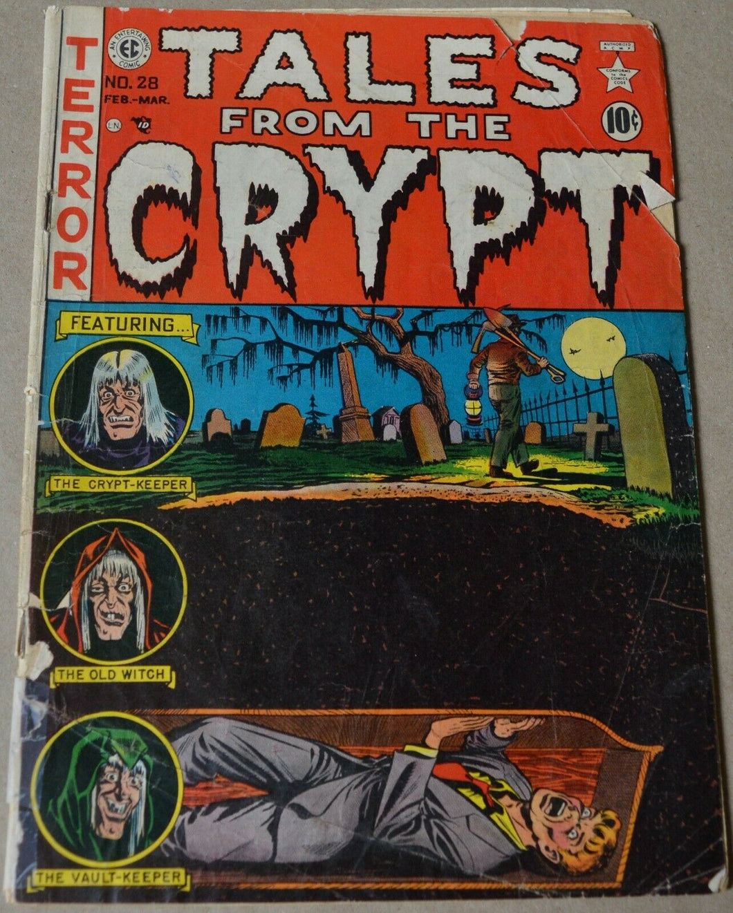 TALES FROM THE CRYPT #28 (EC, 1952) GOLDEN AGE!!