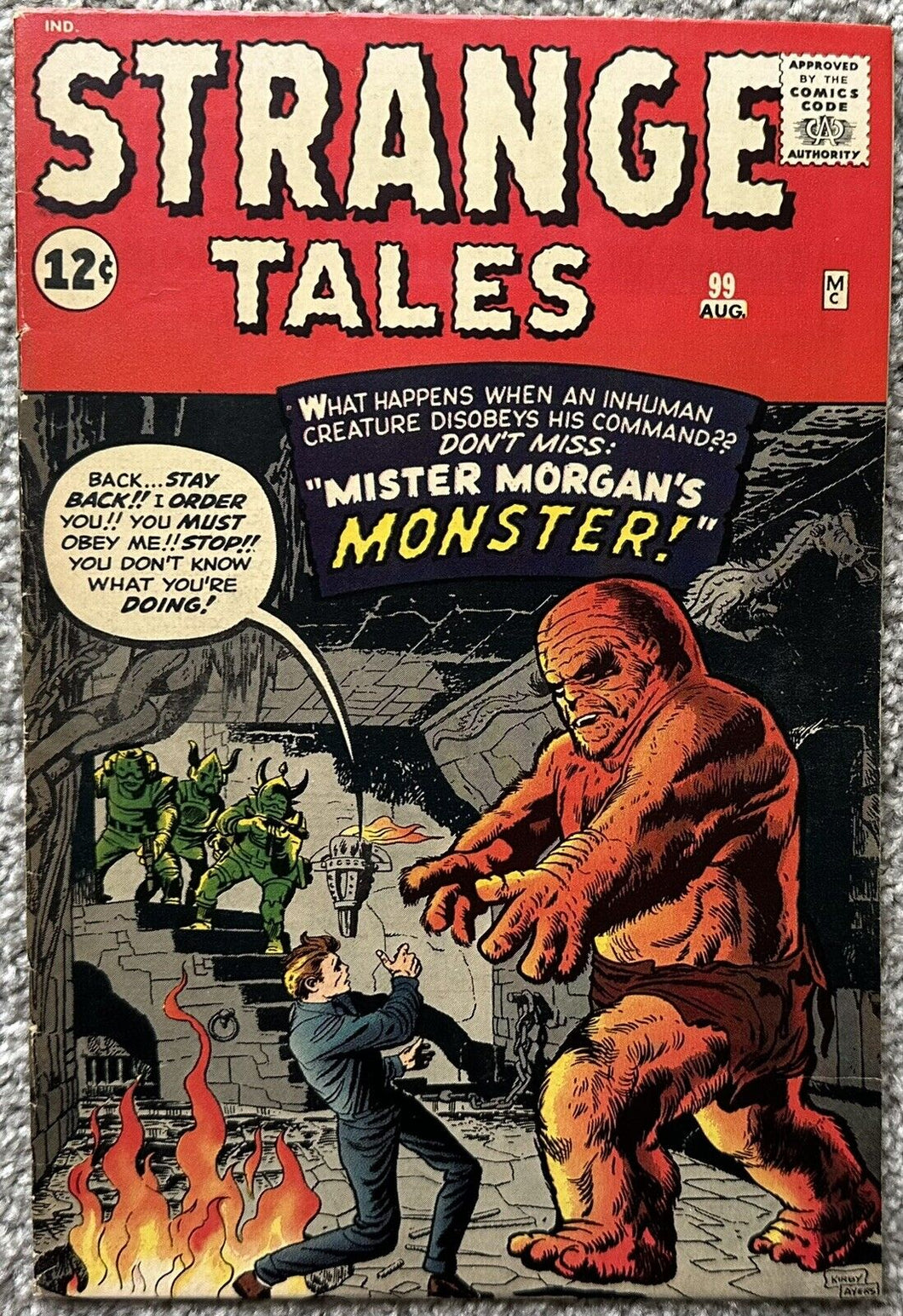 STRANGE TALES COMIC #99 (MARVEL,1962) Jack Kirby cover and art.